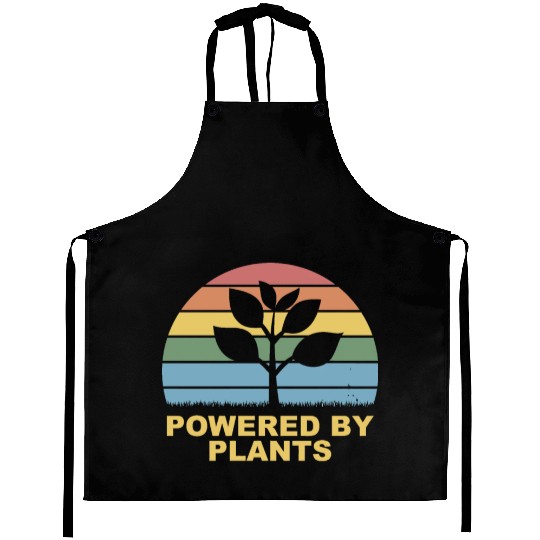 Retro Vintage powered by plants Aprons