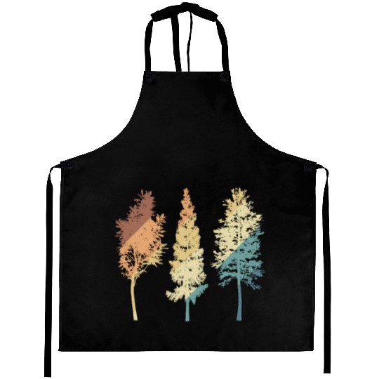 Tree Friends in Nature Leaves Environment Aprons