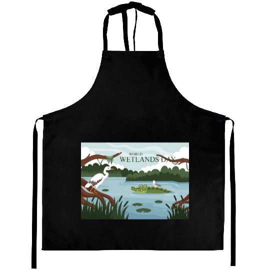 Nature design forest animal bird. Aprons