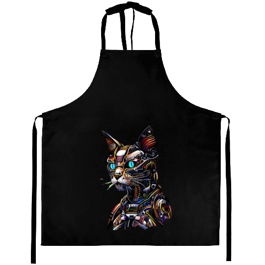 Cyborg cat robot Aprons