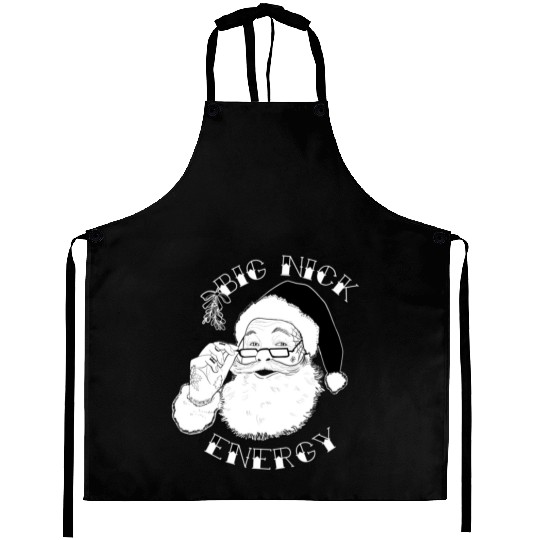 Big Nick Energy Tattoo Shop Santa Aprons