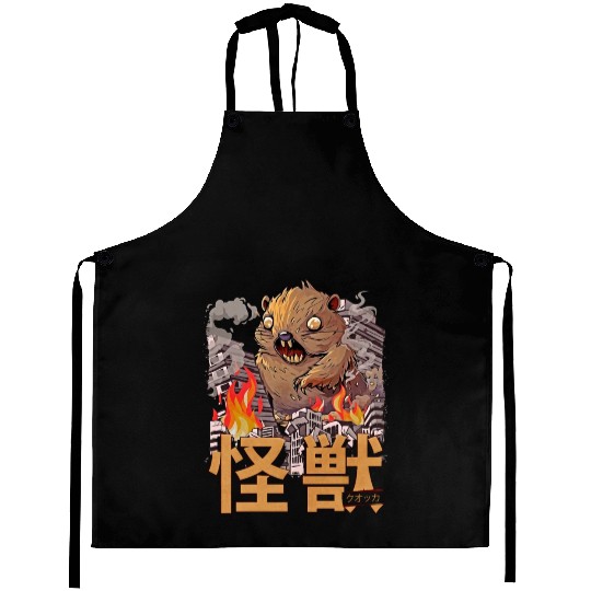 Kaiju Quokka Japanese Anime Monster Aprons