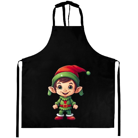 Cool Jolly Stylish Christmas Elf Aprons