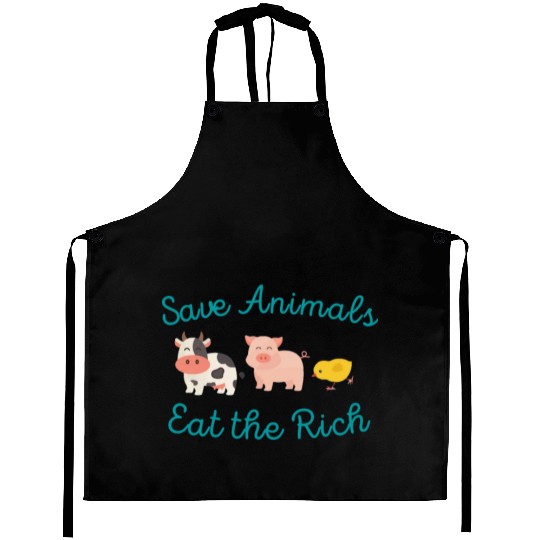 Save Animals Eat the Rich Aprons