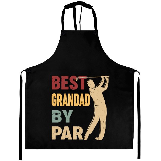 Best Grandad By Par Funny Golf Vintage Aprons