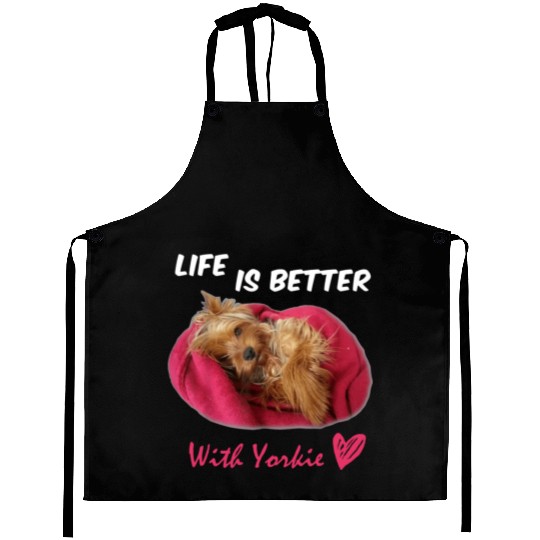 Yorkie Lover Bestie In My Life Aprons