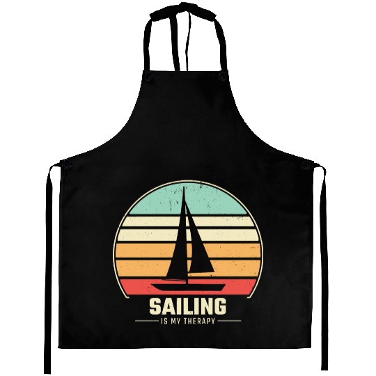 Sailing Retro Sail Boat Aprons