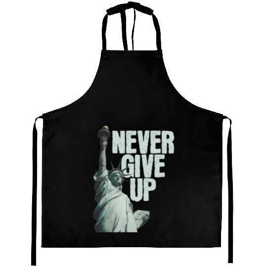 never give up Aprons