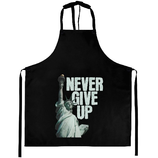 never give up Aprons