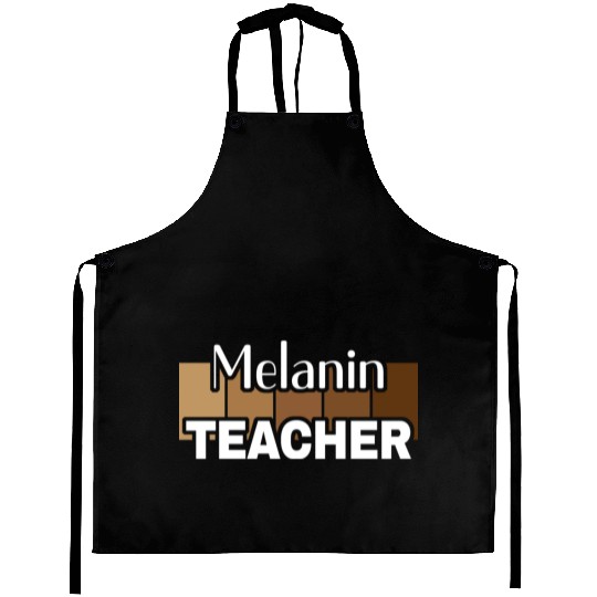 Melanin Teacher Life Afro Teacher African American Aprons