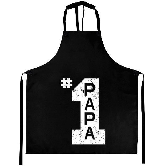Papa Number One 1 Grandpa Fathers Day Aprons