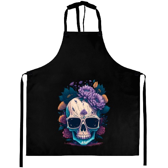 Floral Skull | C04 Aprons