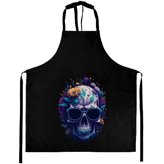 Floral Skull | C07 Aprons