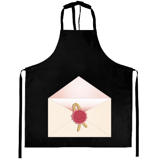 beautiful envelope with an elegant seal Aprons