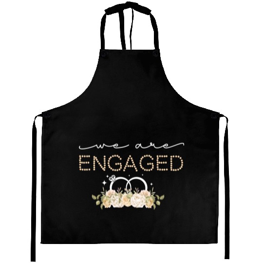 Couple Matching Fiancé Engagement Bride Aprons