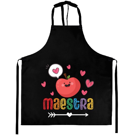 Maestra Bilingual Spanish Teacher team Aprons