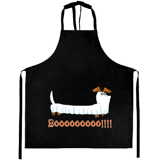 Halloween Dachshund Ghost Design Aprons