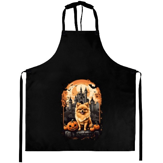 Pomeranian Boo-tiful Halloween Delight Aprons