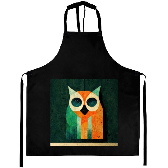Mod Owl: Drippy Color Owl Aprons