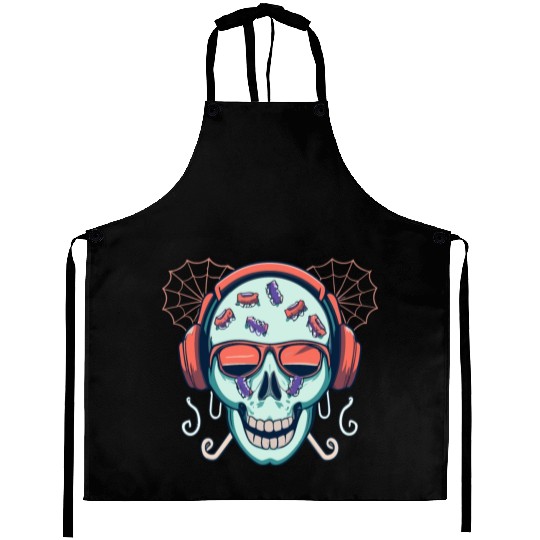 Skull Candy Halloween For Music Aprons