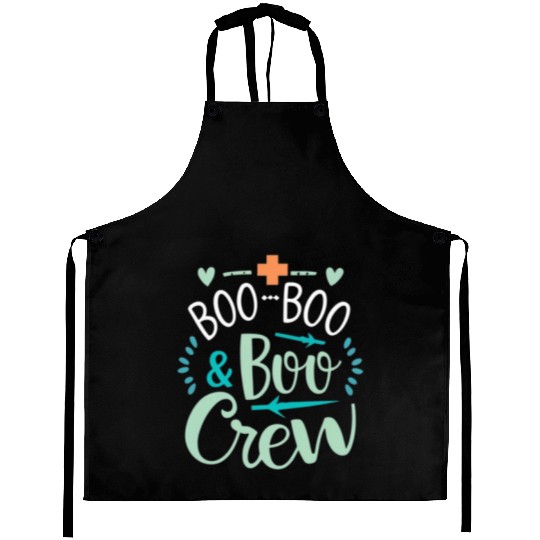 Boo Boo Crew Ghost Halloweent-chirt Aprons