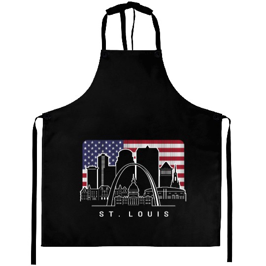 St. Louis Missouri American Flag Aprons