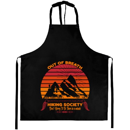 Out of Breath Hiking Society Aprons