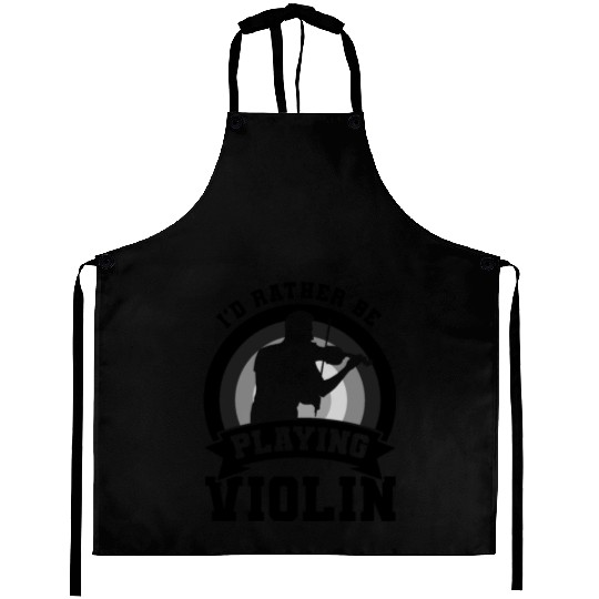 Violin Player Quote Aprons