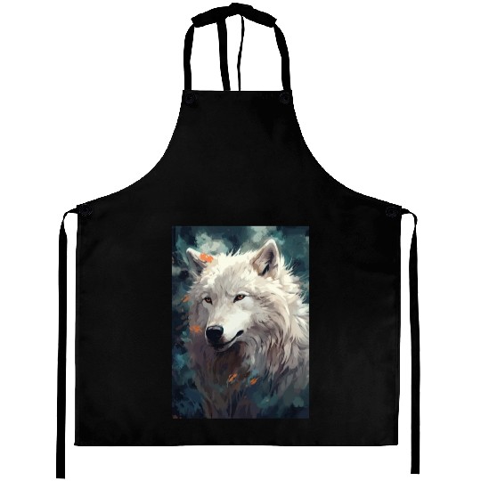 white wolf Aprons
