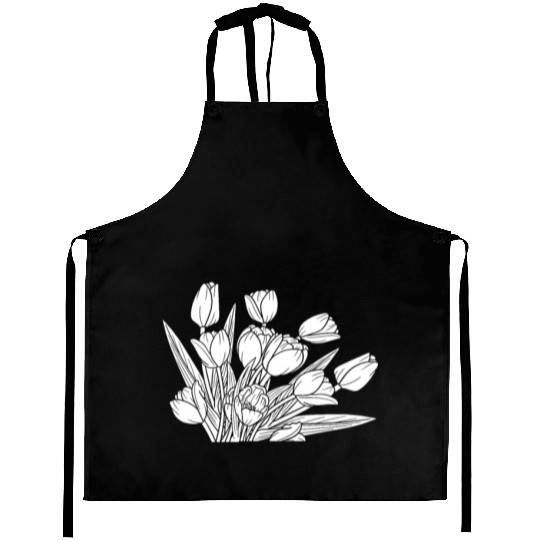 Tulip Gardening Bouquet Aprons