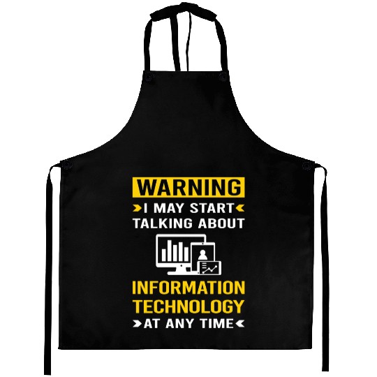 Warning Information Technology Aprons