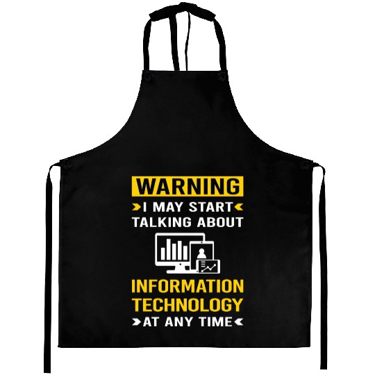Warning Information Technology Aprons