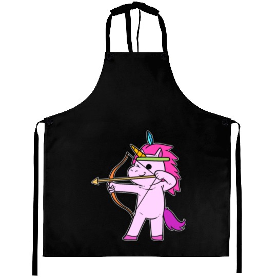 Unicorn Archery Athletic Person Gift Aprons