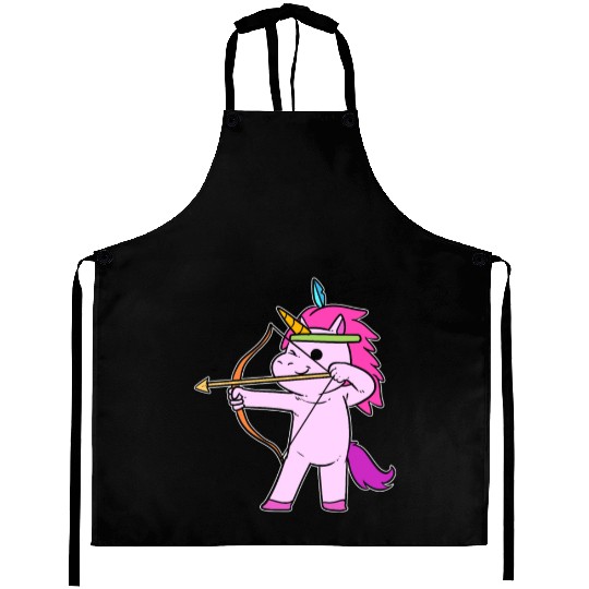 Unicorn Archery Athletic Person Gift Aprons