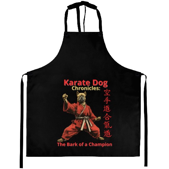 Karate Dog Chronicles: The Bark of a Champion Aprons