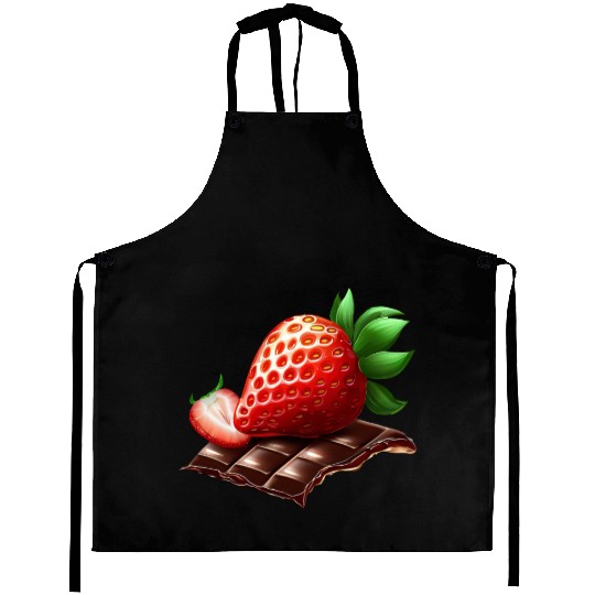 Sweet Temptation: Strawberry Meets Dark Chocolate Aprons
