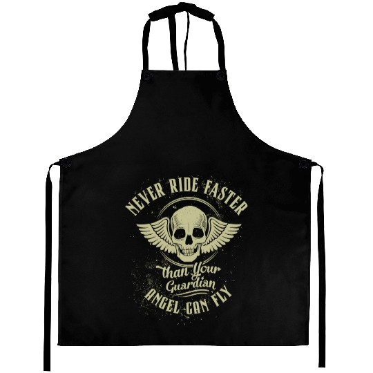 Never Ride Faster Than Motorcycle Graphic Aprons