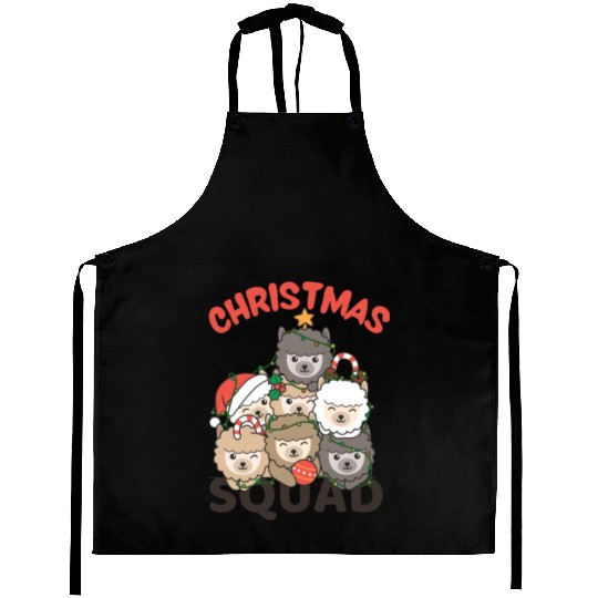 Alpaca Christmas Tree Christmas Squad Alpacas Aprons
