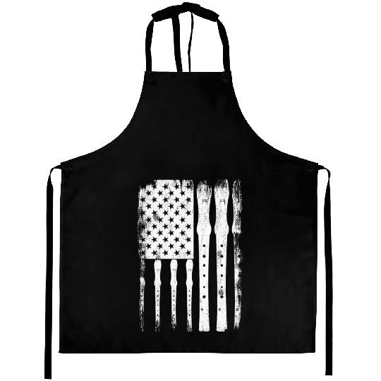 Flute US Flag Aprons