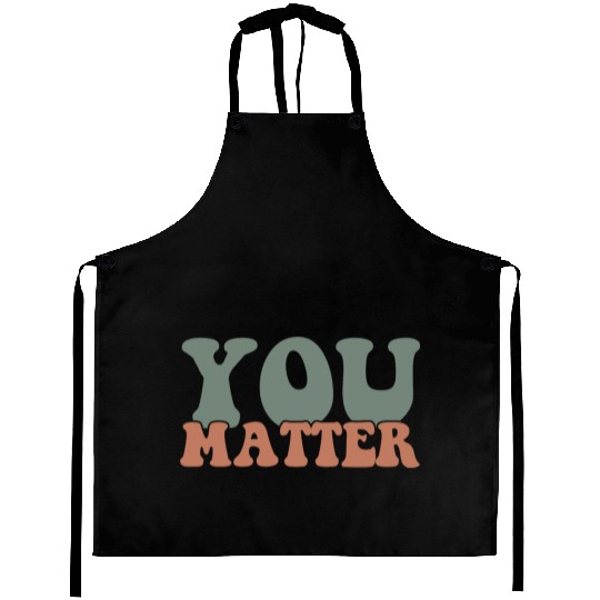 Dear Person Behind Me Message front Aprons
