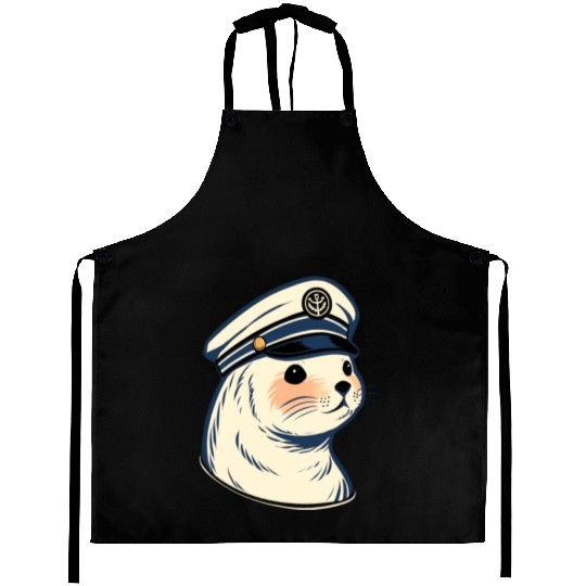 Seal Sailor Cap Boat Captain Cap Boating Seal Aprons
