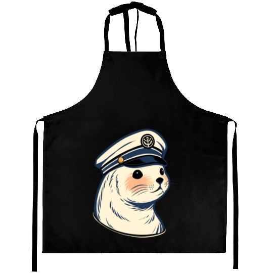 Seal Sailor Cap Boat Captain Cap Boating Seal Aprons