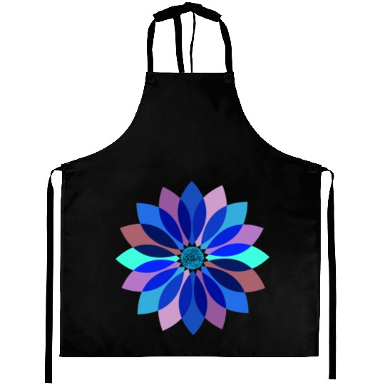 Neon Floral Mandala Aprons