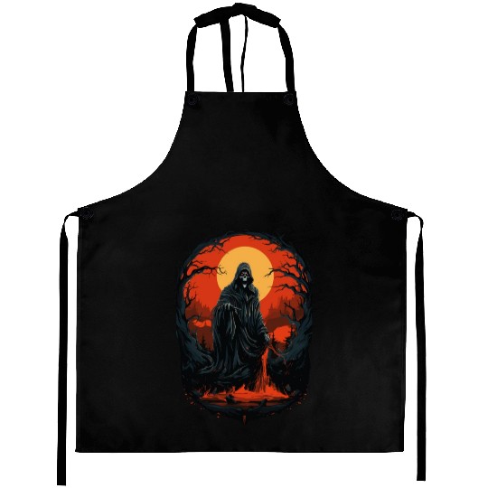 Spooky Halloween Grim Reaper Aprons