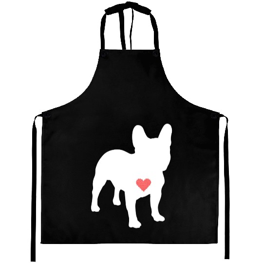 I Heart My Frenchie Aprons