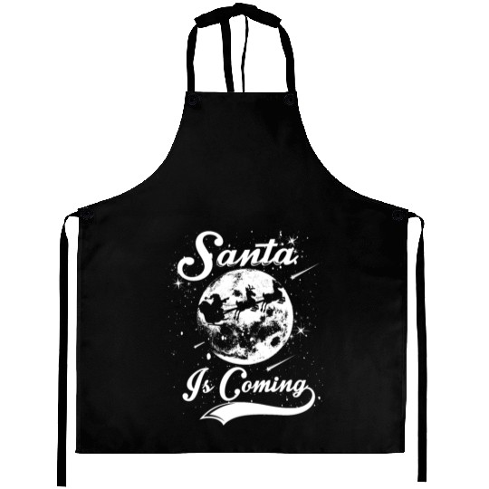 Santa is Coming Aprons