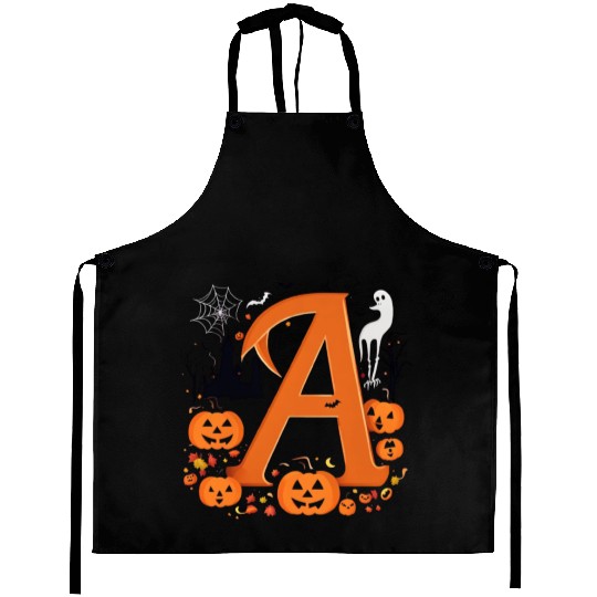 pumpkin with letter A Aprons