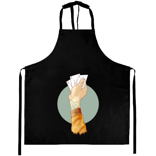 Rainbow kitten surprise Aprons
