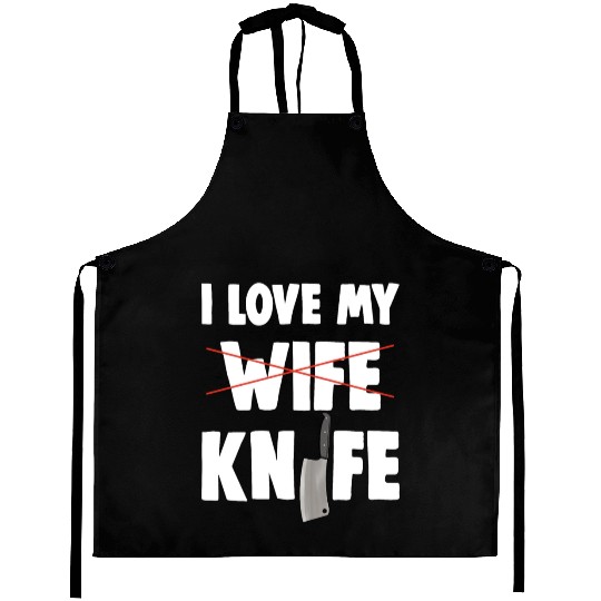 I Love My Wife Knife Aprons