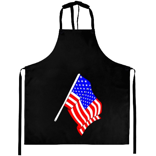 Flag of USA, stars and stripes Aprons